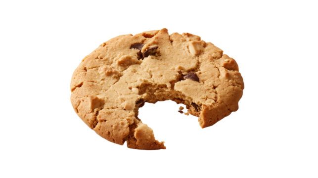 a cookie with a bite taken out of it