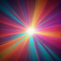 Obraz premium Colorful Light Burst Illustration – Radiant Sun Rays, Star Glow, Summer Energy, and Vector Design Pattern