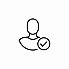 approved user icon sign vector