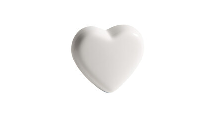 a white heart shaped object on a white background