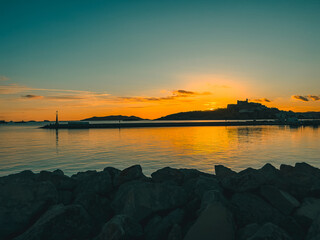 sunset over the sea
