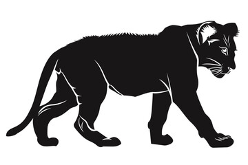 Obraz premium Black Panther Predator Cat Silhouette