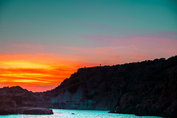 sunset over the sea