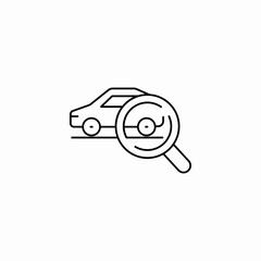 inspect car icon sign vector