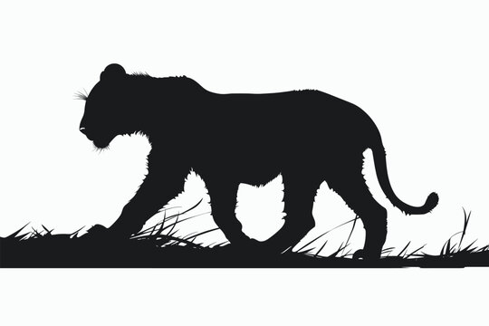 black phanter icon logo design vector on white background.