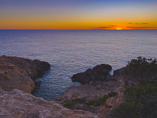 sunset over the sea