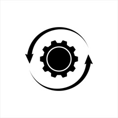 Concept of update icon, adaptation of technical capabilities. Vector icon isolated on white background.