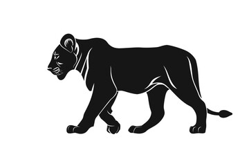 Obraz premium black phanter icon logo design vector on white background.