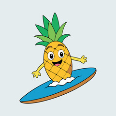 Juicy Pineapple Vector Illustration  Healthy Food, Fruit Slice, and Summer Decor