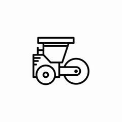 road roller icon sign vector