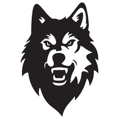 wolf head vector