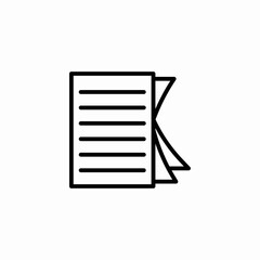 stacked sheets icon sign vector