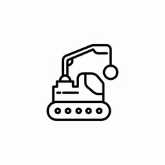 wrecking ball icon sign vector