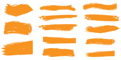 Obraz premium paint brushes.grunge brush set. vector paint brush stroke, ink splatter, and artistic design elements. Dirty box, rectangle, circle, frame, grunge design. paint bold brush strokes, hand drawn thick. 