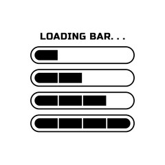 Loading icon. Loading bar. Download progress icons. Load bar icons.