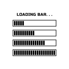 Loading icon. Loading bar. Download progress icons. Load bar icons.