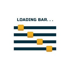Loading icon. Loading bar. Download progress icons. Load bar icons.