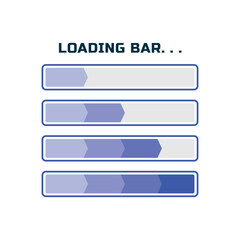 Loading icon. Loading bar. Download progress icons. Load bar icons.