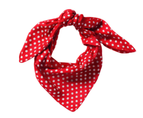 Cheerful red polka dot bandana accessory for stylish outfits