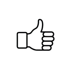 Thumb up like icon vector sign.