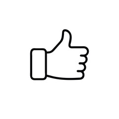 Obraz premium thumb up outline vector icon desgin.