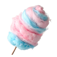 Fototapeta premium a Cotton candy isolated on transparent background Png