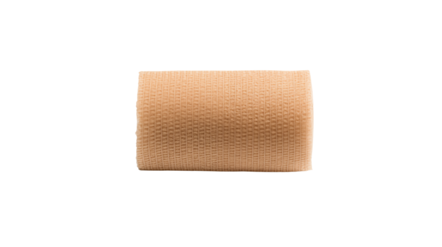 Medical Elastic Bandage Roll Beige Skin Tone Texture on white and transparent Background