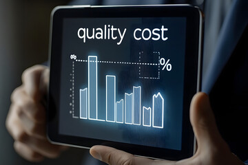 Shows a market graphs which indicates quality cost of a business