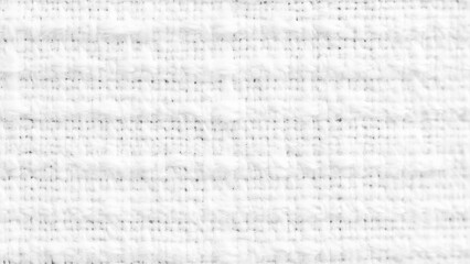 Fototapeta premium Vector white natural linen fabric texture background. White fabric jute hessian sackcloth canvas woven gauze texture pattern in light white color blank. Natural linen and cotton cloth texture decorat