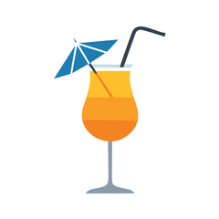 Tropical orange cocktail drink summer vacation