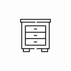 drawer storage icon sign vector