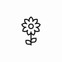 flower simple icon sign vector