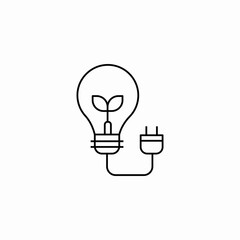 green energy icon sign vector