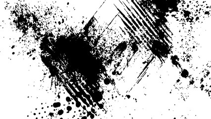 Halftone vector texture. Unique black and white halftone background with grunge-Style. Halftone monochrome ink dot texture illustration. 