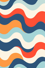 Colorful wallpaper background with wavy lines and retro vibes.