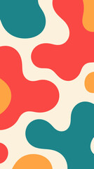 Colorful abstract shapes wallpaper background for mobile.