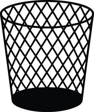 black wire trash can clip art preview