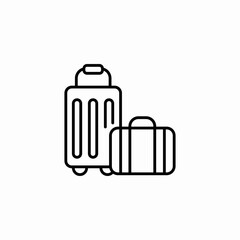 luggage suitcases icon sign vector