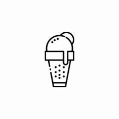 Fototapeta premium melting icecream cup icon sign vector