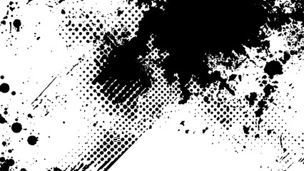 Vector new style halftone dots modern grunge texture. 