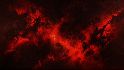 Abstract red and black grunge texture background. Black, red horror background for design. Abstract Watercolor red and black grunge background painting.