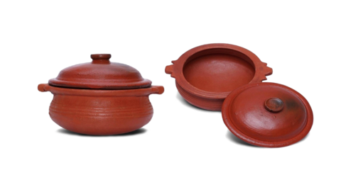 clay pot isolated on white