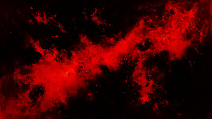 Abstract red and black grunge texture background. Black, red horror background for design. Abstract Watercolor red and black grunge background painting.