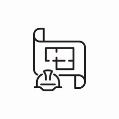 construction plan icon sign vector