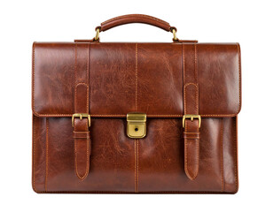 old brown leather briefcase