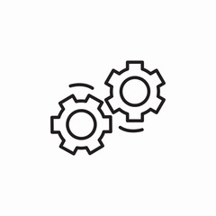 gear system icon sign vector