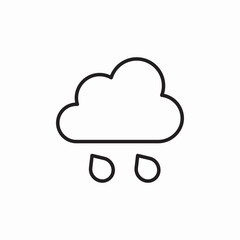 light rain icon sign vector