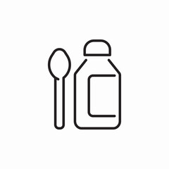 medicine spoon icon sign vector