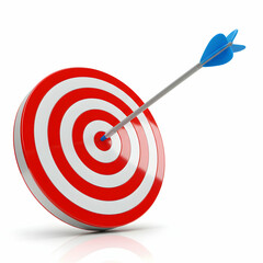 Achieve Your Goals Bullseye Target with Arrow