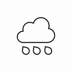 rain weather icon sign vector